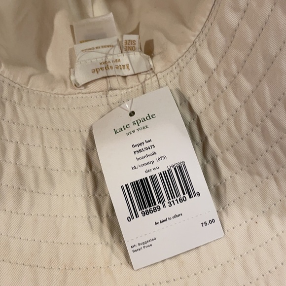 NWT Kate Spade NY Boardwalk Floppy Hat, One size